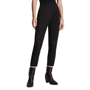 NWT All Saints Aleida Jersey Crop Trousers Black Size 4